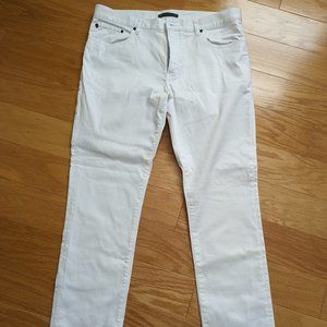 John Varvatos White Button Fly Pants.  Size 36
